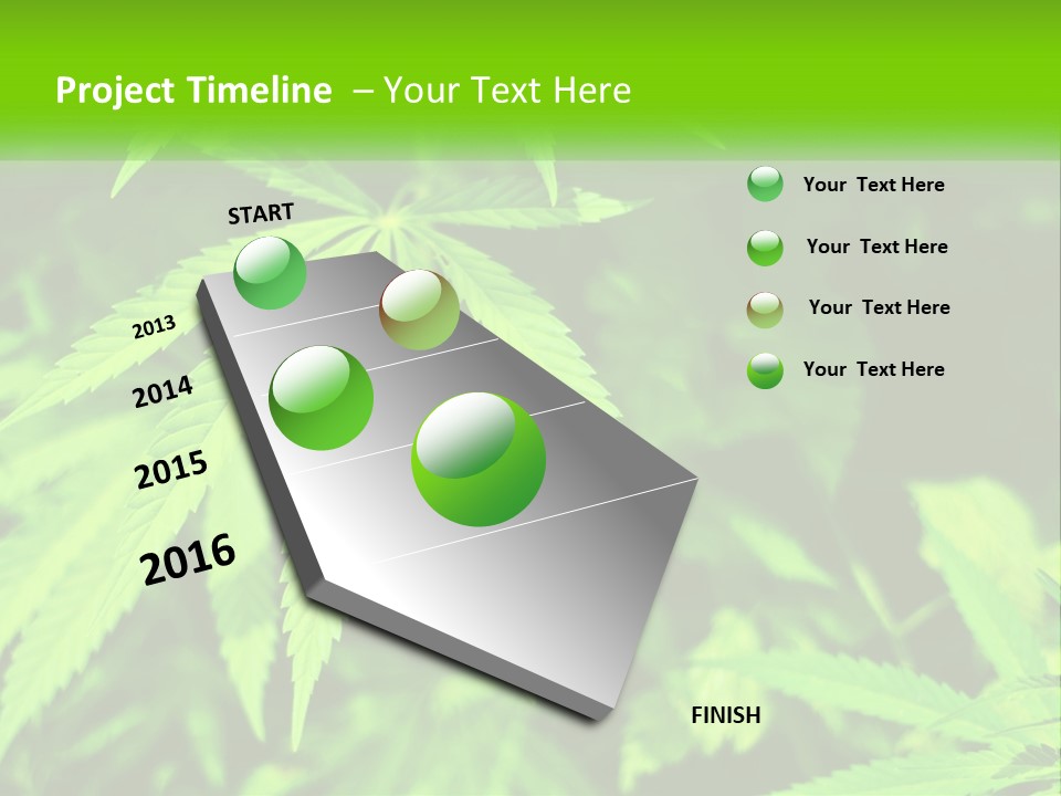 Hemp Leaf PowerPoint Template