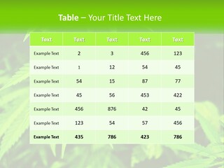 Hemp Leaf PowerPoint Template
