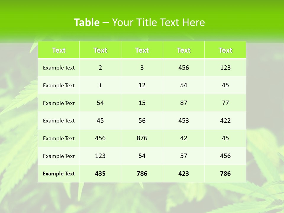 Hemp Leaf PowerPoint Template