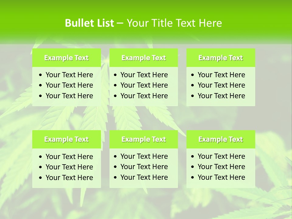 Hemp Leaf PowerPoint Template
