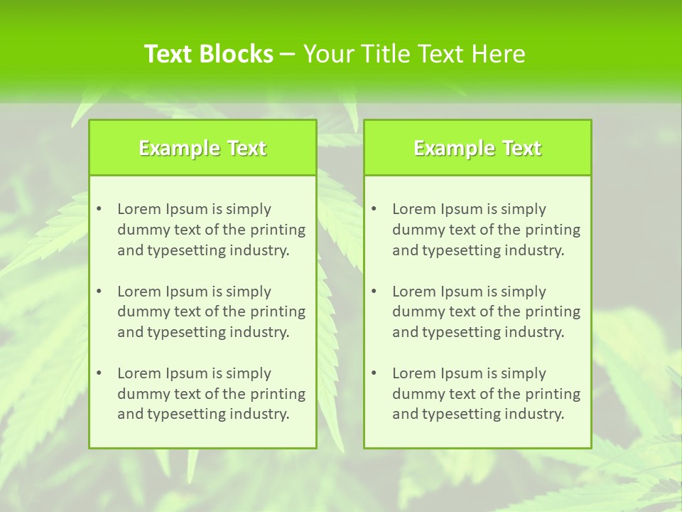 Hemp Leaf PowerPoint Template