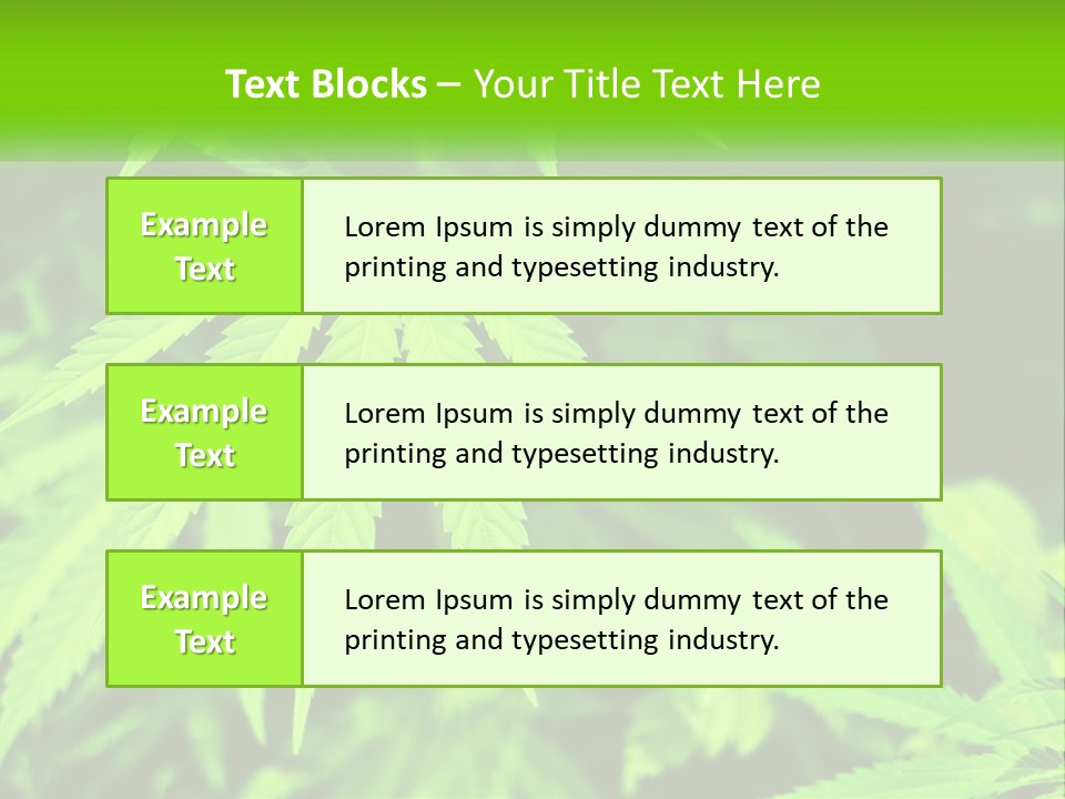 Hemp Leaf PowerPoint Template