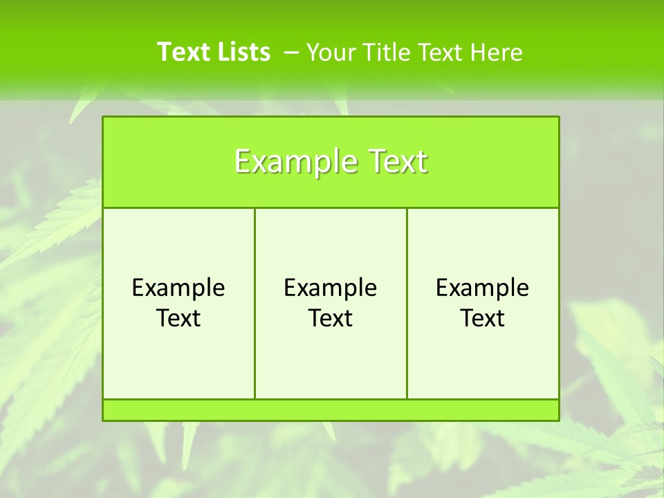 Hemp Leaf PowerPoint Template