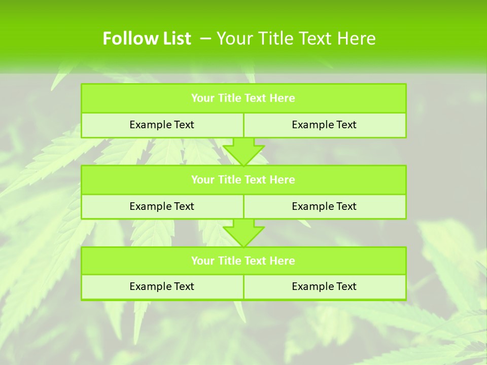Hemp Leaf PowerPoint Template