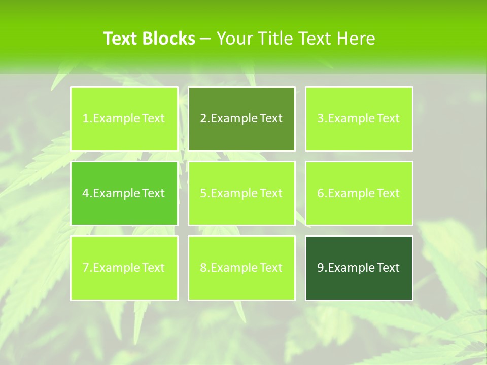 Hemp Leaf PowerPoint Template