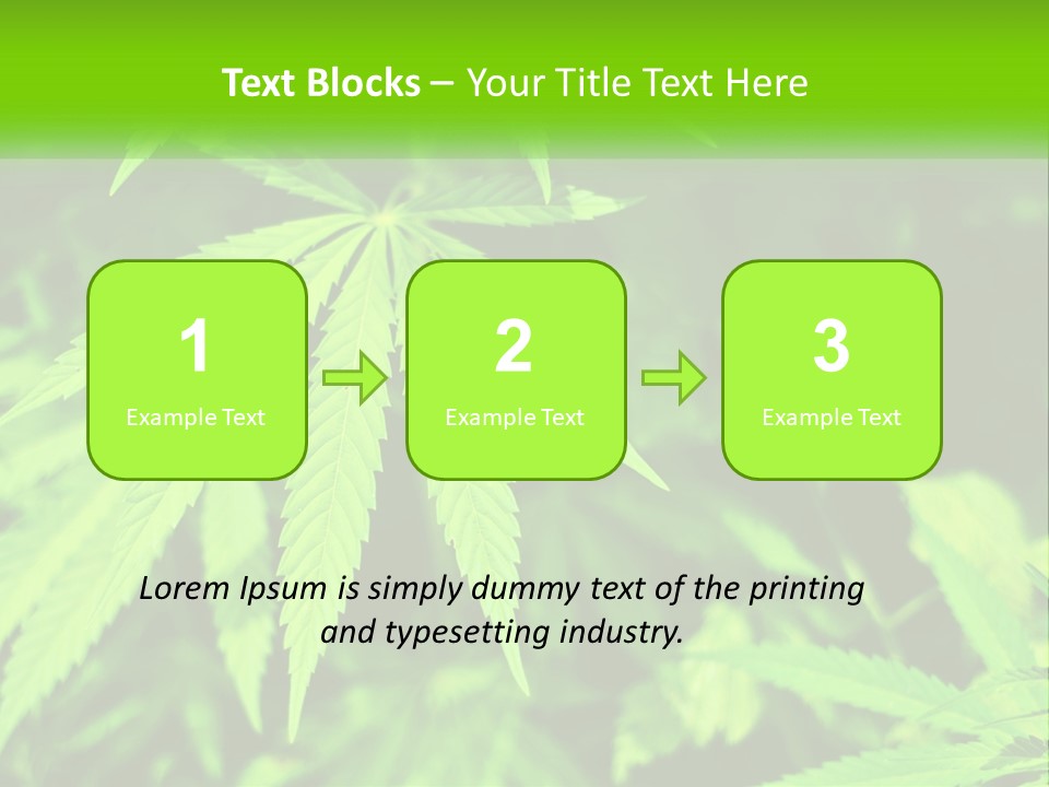 Hemp Leaf PowerPoint Template