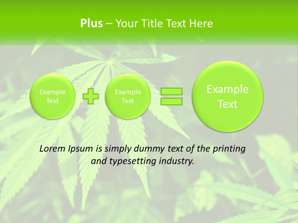 Hemp Leaf PowerPoint Template