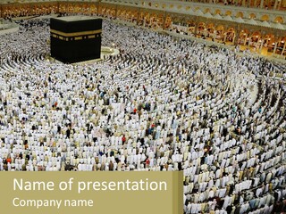 Al-Haram Mosque Worship In Mecca PowerPoint Template