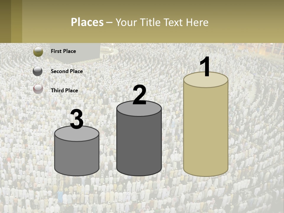 Al-Haram Mosque Worship In Mecca PowerPoint Template