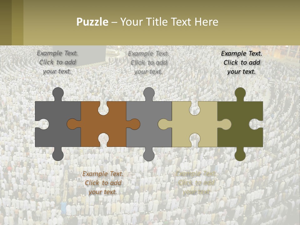 Al-Haram Mosque Worship In Mecca PowerPoint Template