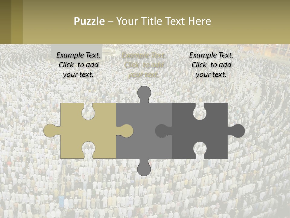 Al-Haram Mosque Worship In Mecca PowerPoint Template