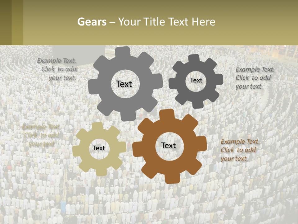 Al-Haram Mosque Worship In Mecca PowerPoint Template