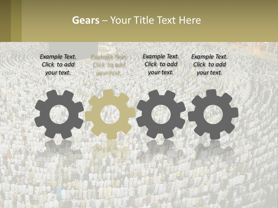 Al-Haram Mosque Worship In Mecca PowerPoint Template