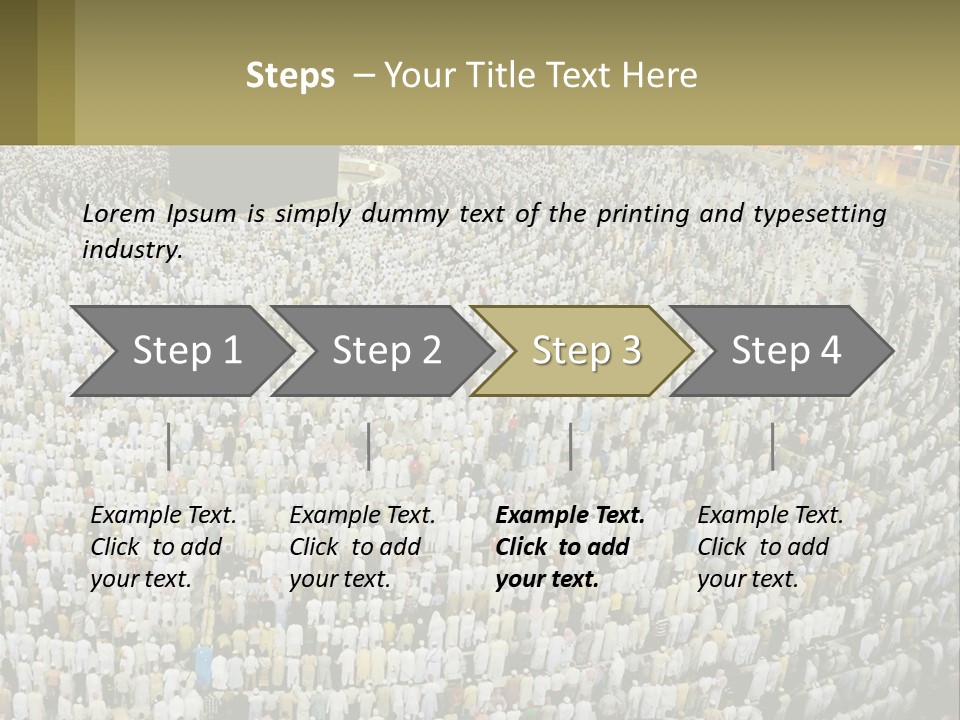 Al-Haram Mosque Worship In Mecca PowerPoint Template