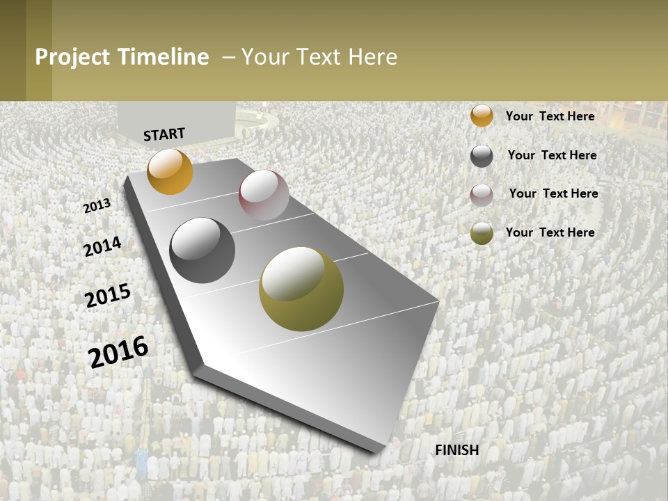 Al-Haram Mosque Worship In Mecca PowerPoint Template