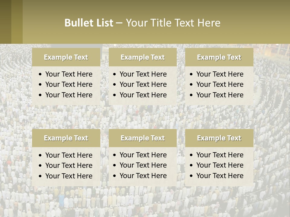 Al-Haram Mosque Worship In Mecca PowerPoint Template