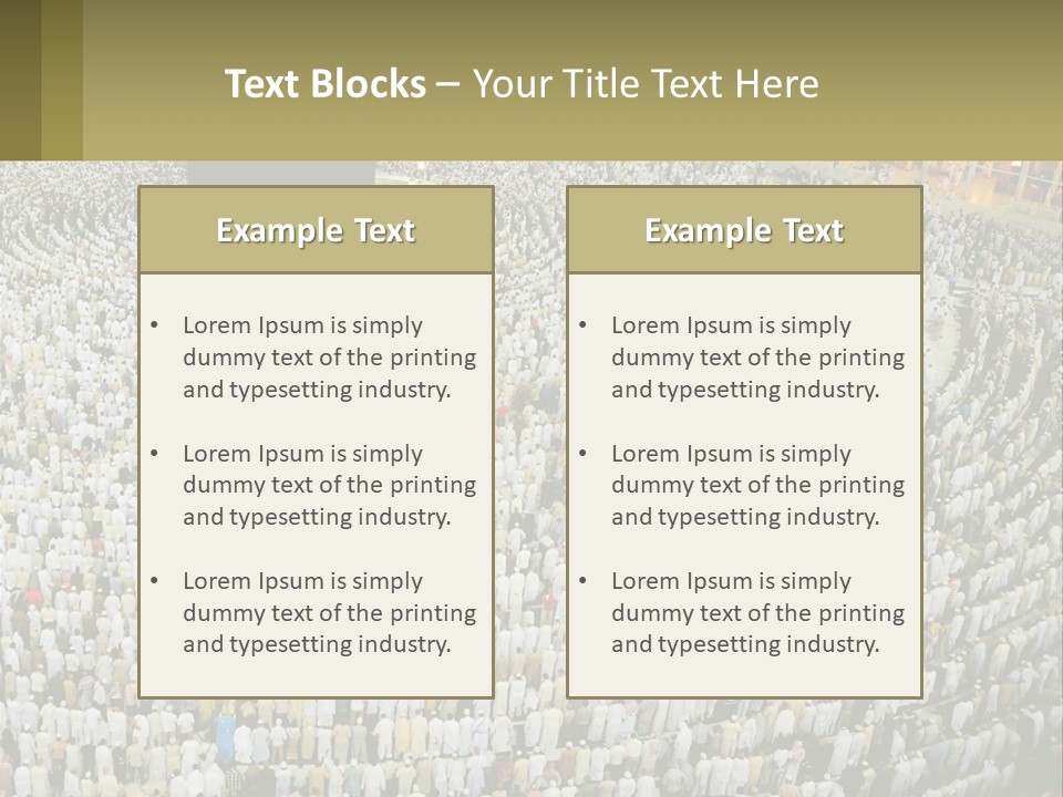Al-Haram Mosque Worship In Mecca PowerPoint Template