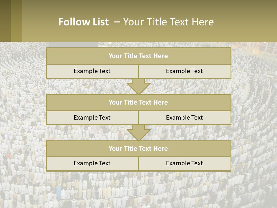 Al-Haram Mosque Worship In Mecca PowerPoint Template
