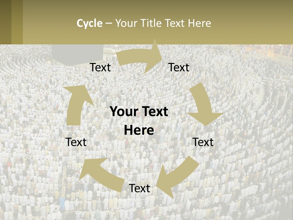 Al-Haram Mosque Worship In Mecca PowerPoint Template