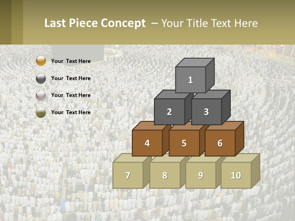 Al-Haram Mosque Worship In Mecca PowerPoint Template