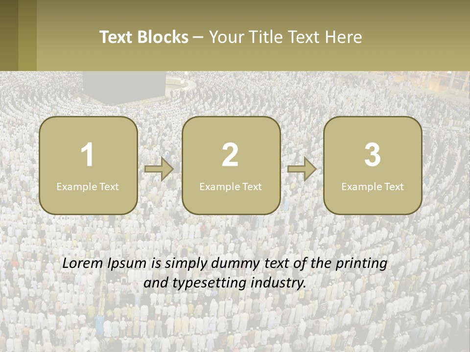 Al-Haram Mosque Worship In Mecca PowerPoint Template