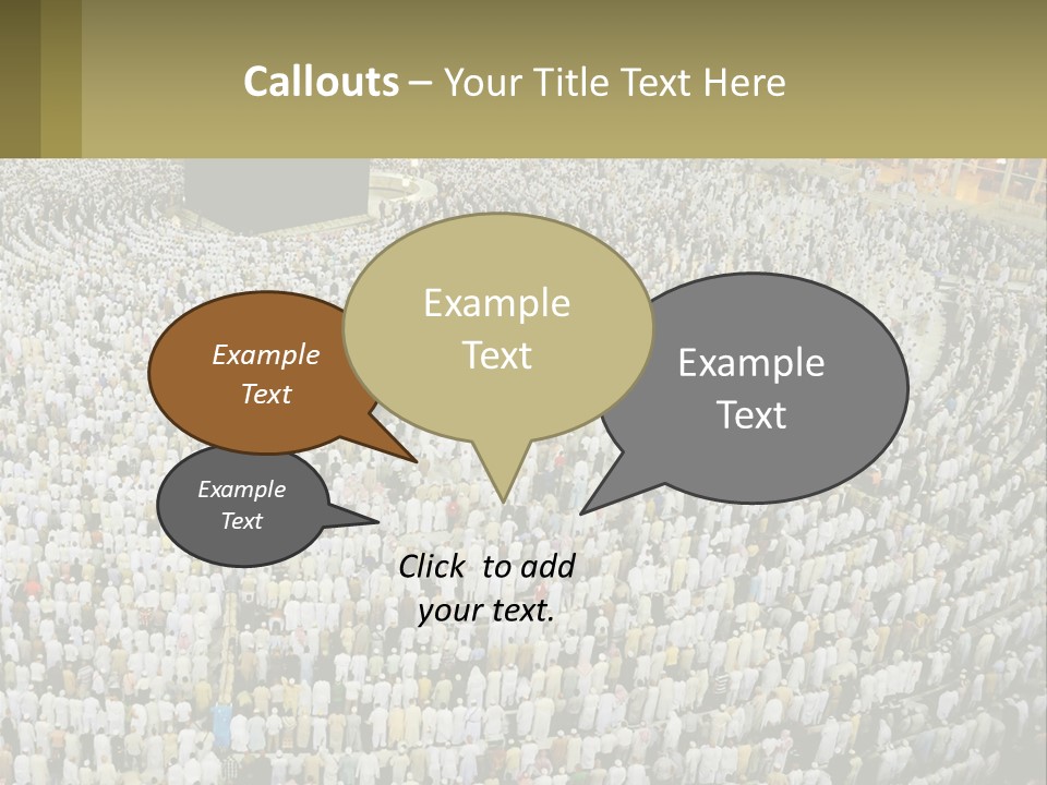 Al-Haram Mosque Worship In Mecca PowerPoint Template