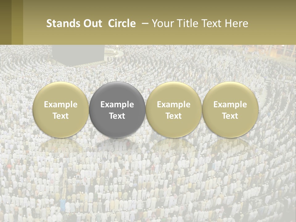 Al-Haram Mosque Worship In Mecca PowerPoint Template