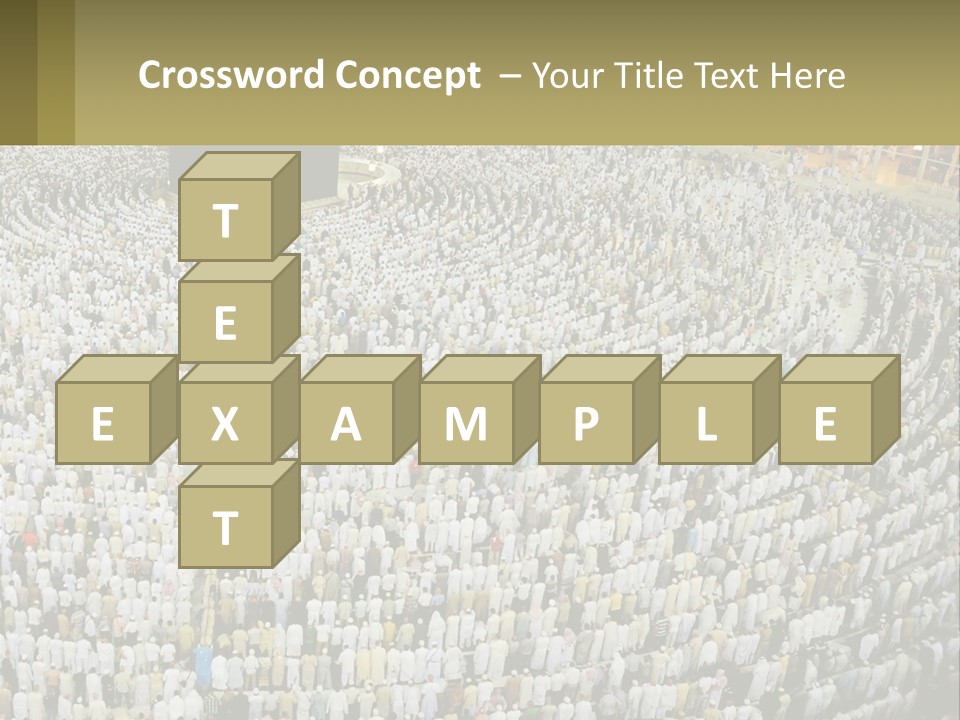 Al-Haram Mosque Worship In Mecca PowerPoint Template