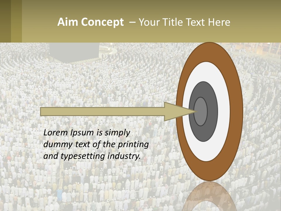 Al-Haram Mosque Worship In Mecca PowerPoint Template