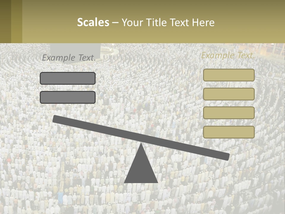 Al-Haram Mosque Worship In Mecca PowerPoint Template