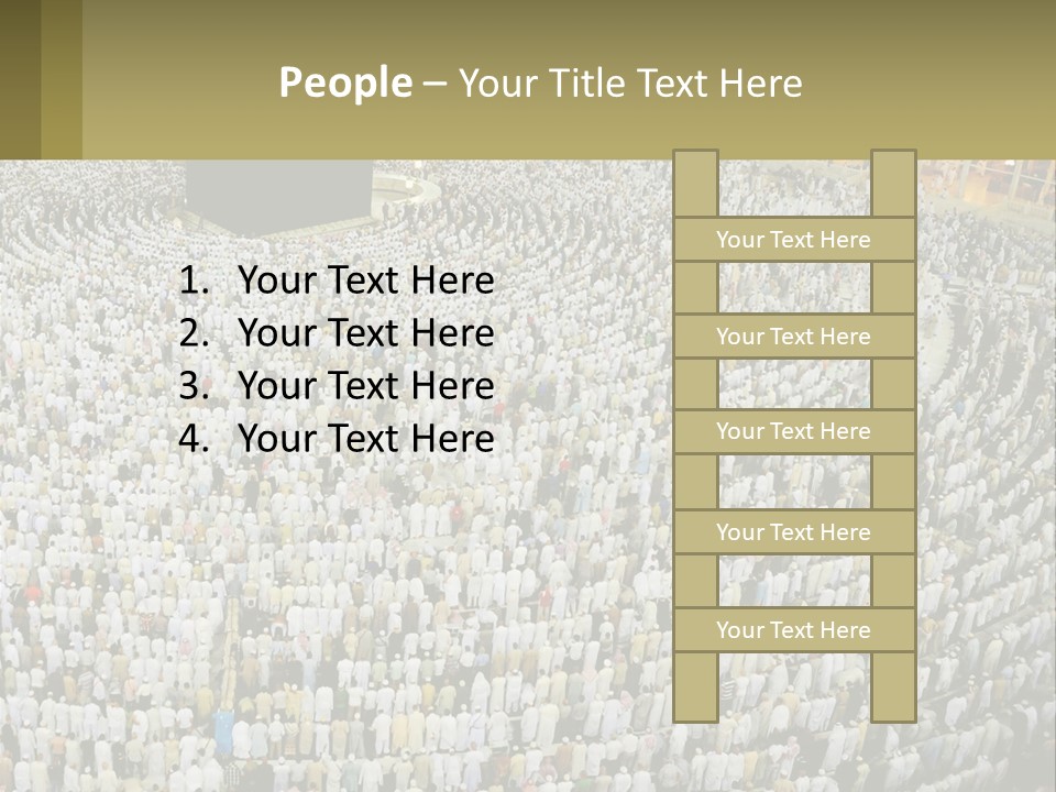 Al-Haram Mosque Worship In Mecca PowerPoint Template