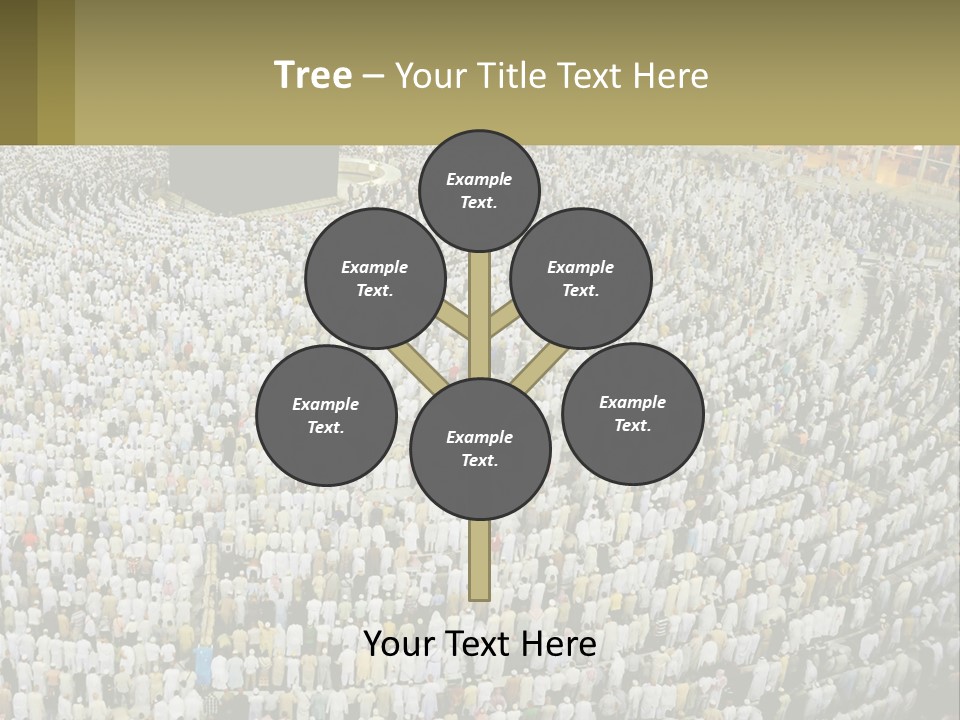 Al-Haram Mosque Worship In Mecca PowerPoint Template