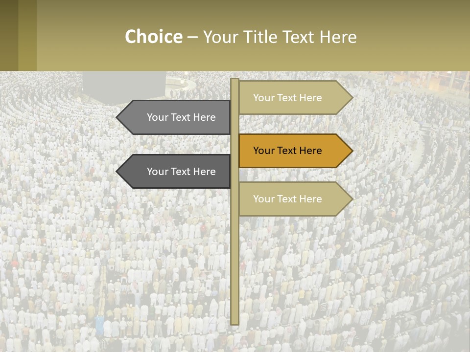 Al-Haram Mosque Worship In Mecca PowerPoint Template