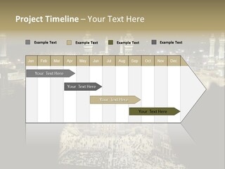 Al-Haram Mosque At Night PowerPoint Template