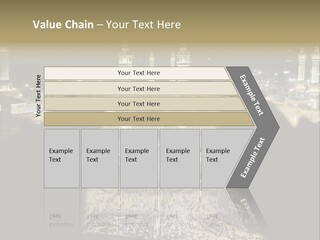 Al-Haram Mosque At Night PowerPoint Template