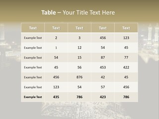 Al-Haram Mosque At Night PowerPoint Template
