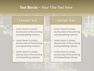 Al-Haram Mosque At Night PowerPoint Template