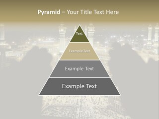 Al-Haram Mosque At Night PowerPoint Template