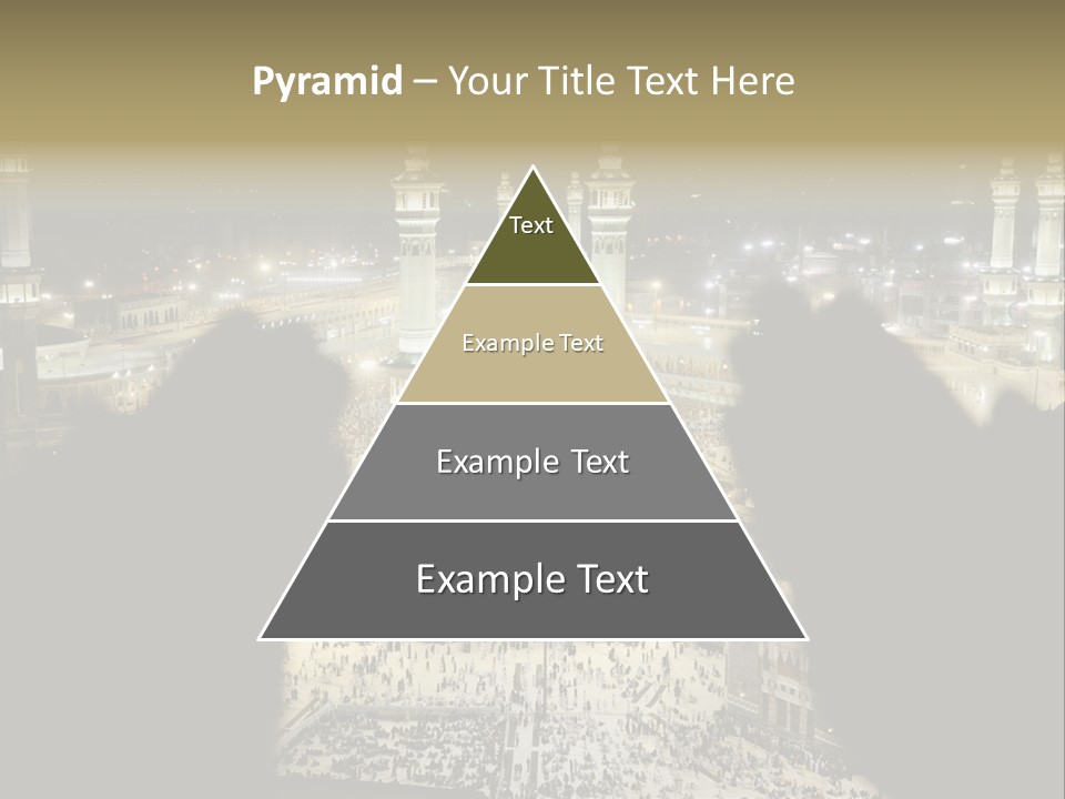 Al-Haram Mosque At Night PowerPoint Template