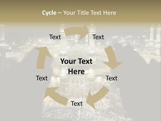 Al-Haram Mosque At Night PowerPoint Template