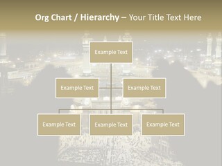 Al-Haram Mosque At Night PowerPoint Template