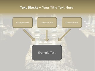Al-Haram Mosque At Night PowerPoint Template