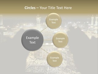 Al-Haram Mosque At Night PowerPoint Template