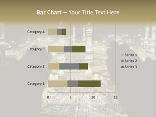 Al-Haram Mosque At Night PowerPoint Template