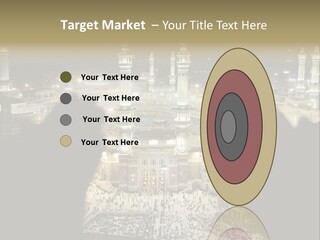 Al-Haram Mosque At Night PowerPoint Template