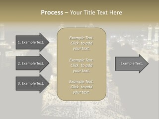 Al-Haram Mosque At Night PowerPoint Template