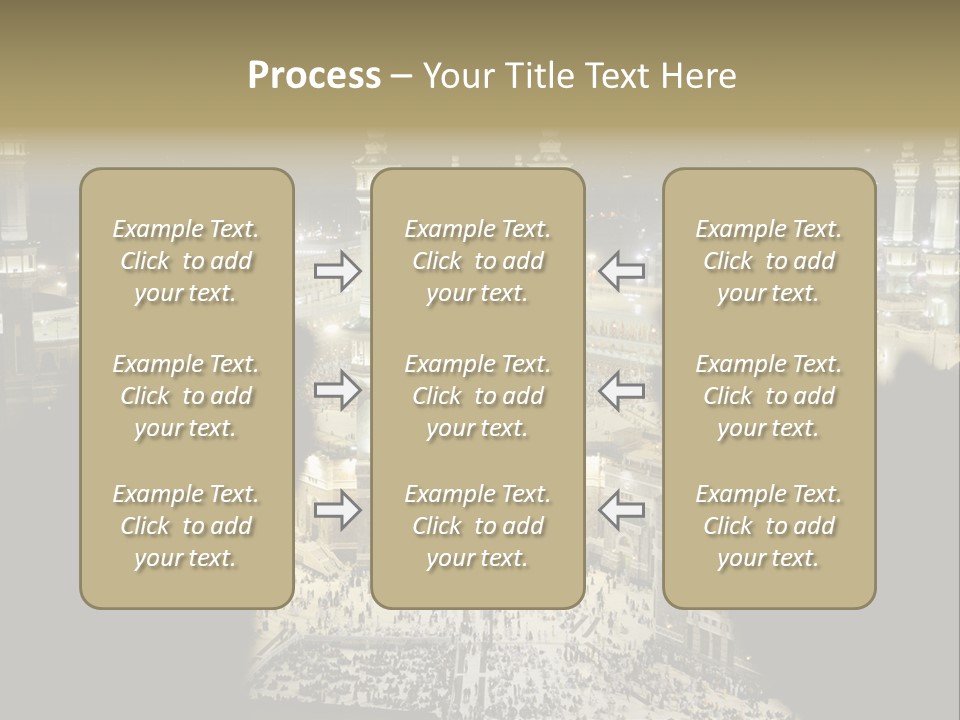 Al-Haram Mosque At Night PowerPoint Template
