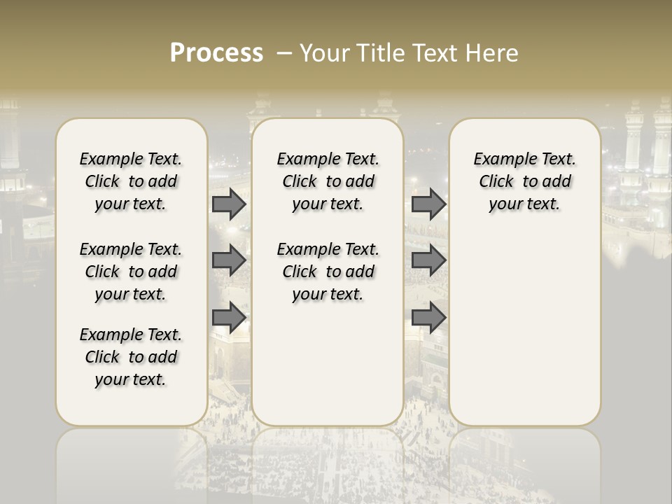 Al-Haram Mosque At Night PowerPoint Template