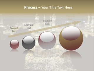 Al-Haram Mosque At Night PowerPoint Template