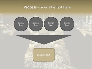 Al-Haram Mosque At Night PowerPoint Template